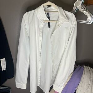 Lululemon Athletica White Button-Up Shirt
